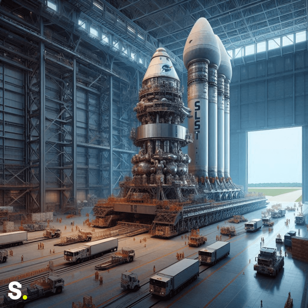 Giant Leap: NASA's SLS Core Stage Journeys to Kennedy for First Crewed Artemis Flight