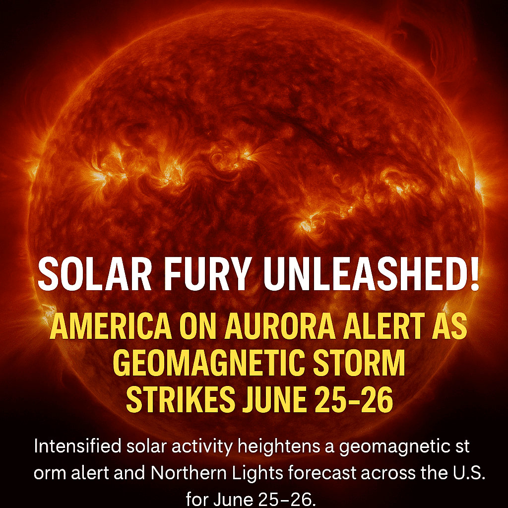 Solar Fury Unleashed! America on Aurora Alert as Geomagnetic Storm Strikes June 25–26