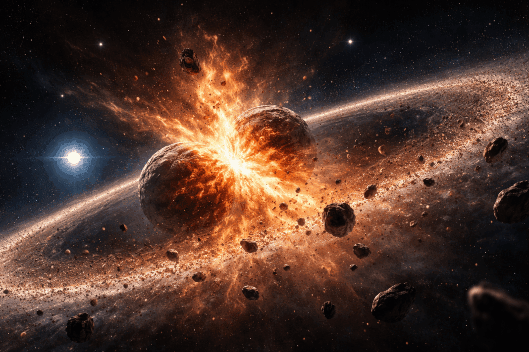 NASA observes planets colliding around nearby star Fomalhaut revealing rare cosmic activity