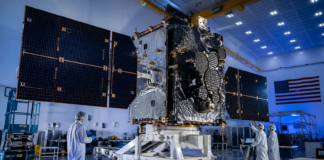 GPS IIIF production advances as Lockheed Martin completes the first core mate phase GPS IIIF production advances as Lockheed Martin completes the first core mate phase