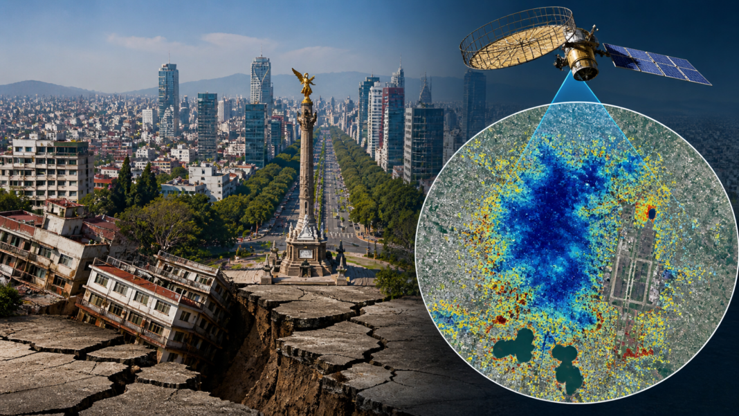 Mexico City is sinking by nearly 10 inches every year according to new satellite data